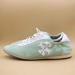 Tory Burch Mint Leather Trainer Shoes 76916 Women's Size 11 M